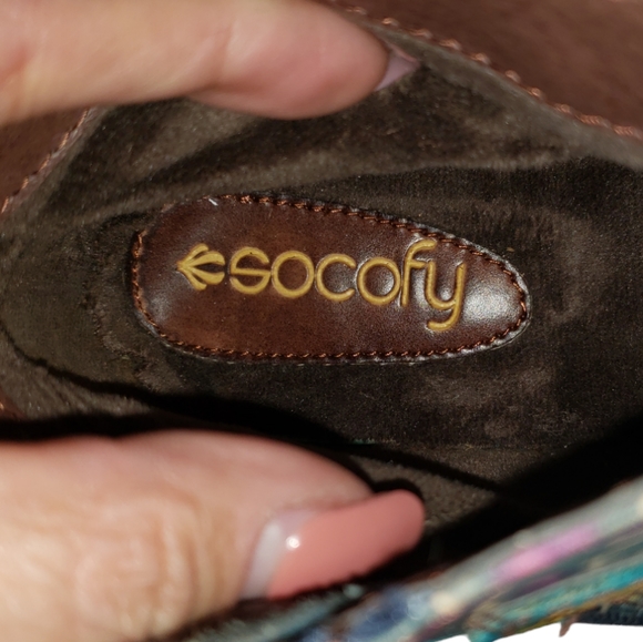 Socofy Retro Leather Ankle Booties sz.7.5 - Picture 6 of 7